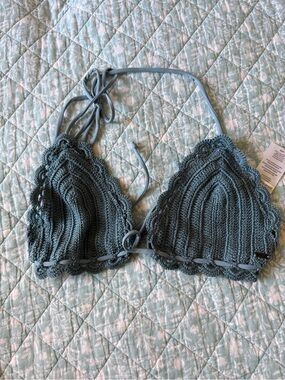 O'Neill Dusty Blue Crochet Triangle Bikini Top